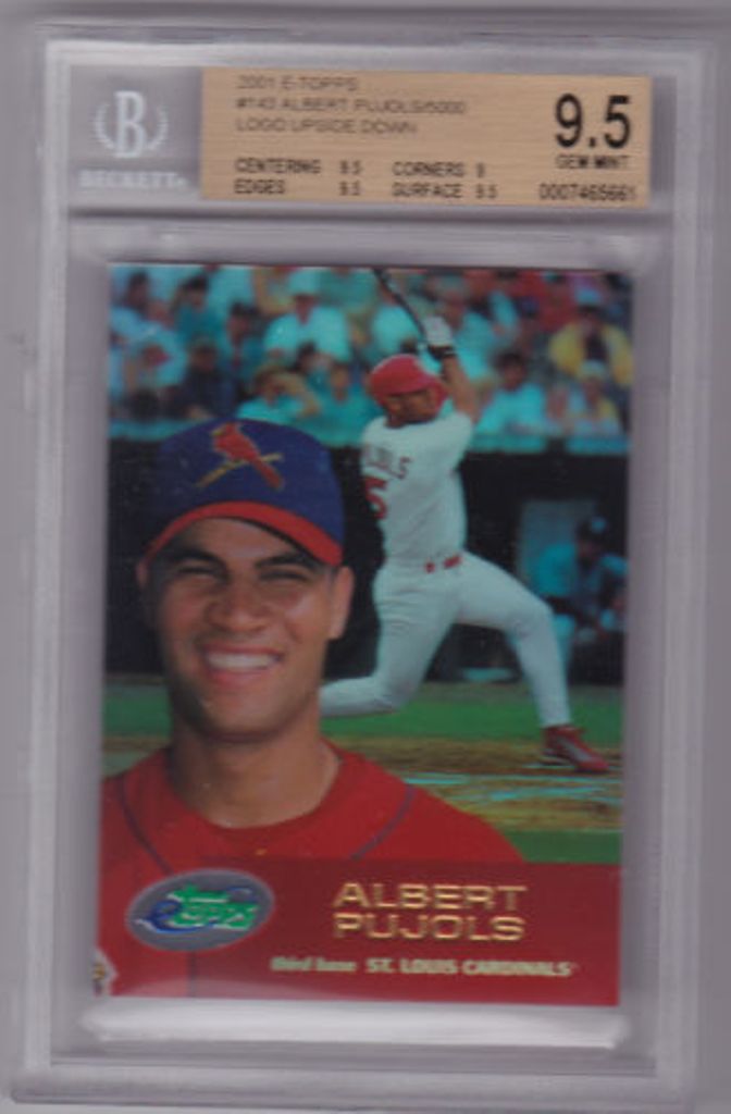 2001-ALBERT-PUJOLS-E-TOPPS-BGS-9.5-GEM-MINT-ROOKIE-Logo-Upside-Down-Error Top 10 Most Valuable & Expensive eTopps Sports Cards