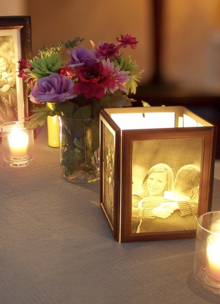 2014 beach wedding table candle decorations how to make photo centerpieces with candle-f56237