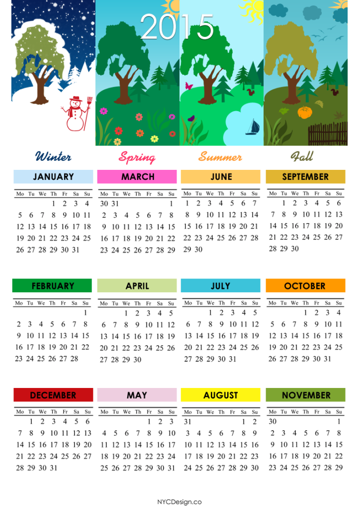 Best 15 Printable Calendar Templates 10 2015-Calendar-4Seasons-002