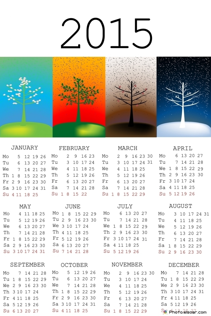 2015-Calendar-with-seasons Top 15 Holiday Calendar Designs [EXCLUSIVE] ...