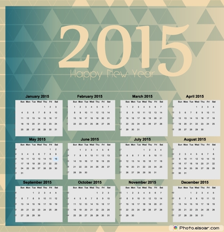 Best 15 Printable Calendar Templates 6 2015-European-year-calendar.-Classic