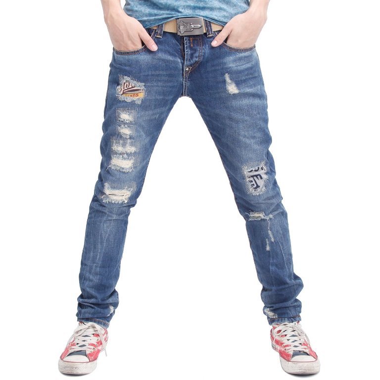 Doublju-ripped-jeans-for-men 80's Fashion Trends for Men