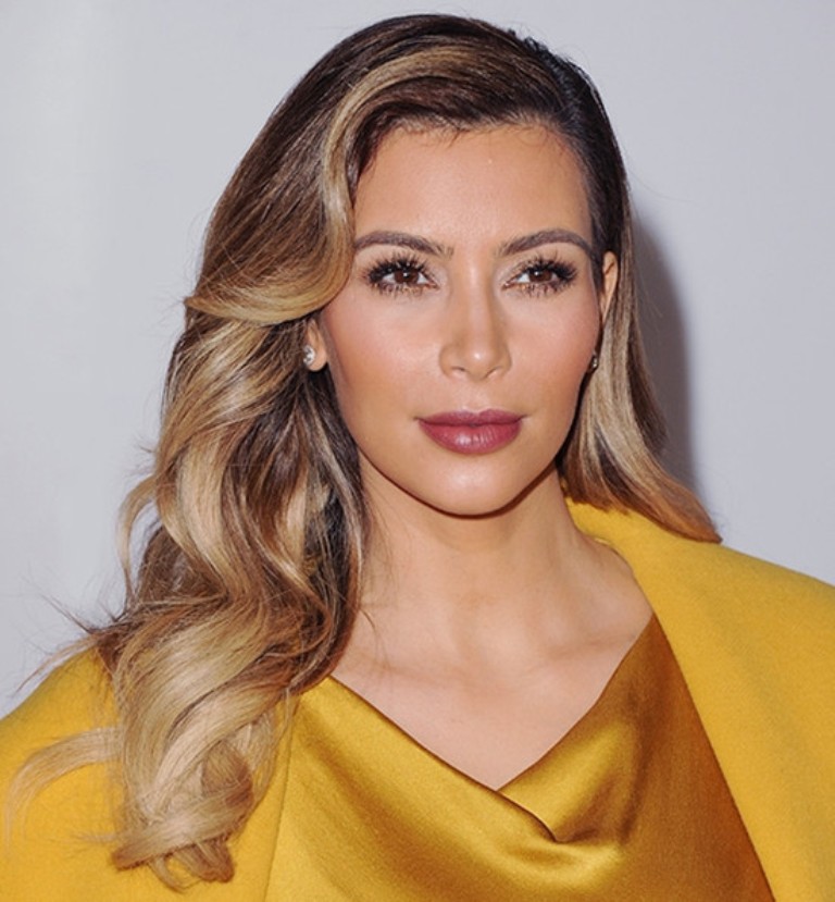 Kim-Kardashian-black-blond-curly-ombre-hair 15 Hottest Celebrity Hair Color Trends for Spring & Summer Chosen For 2022