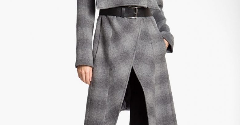 MICHAEL BY MICHAEL KORS Gray Belted Blanket Coat 20 Elegant Jacket & Coat Trends for Fall & Winter - coats 1