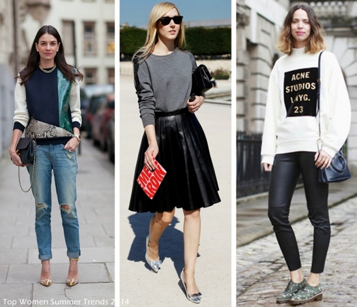 Top 12 Hottest Women's Color Trends Coming 17 Top-Women-Summer-Trends-2014-Sweatshirt-4