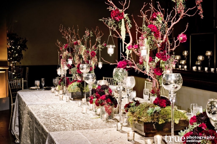 an-enchanted-wedding-celebration-at-the-prado-with-floral-decor-black-and-burgundy-wedding-decorations