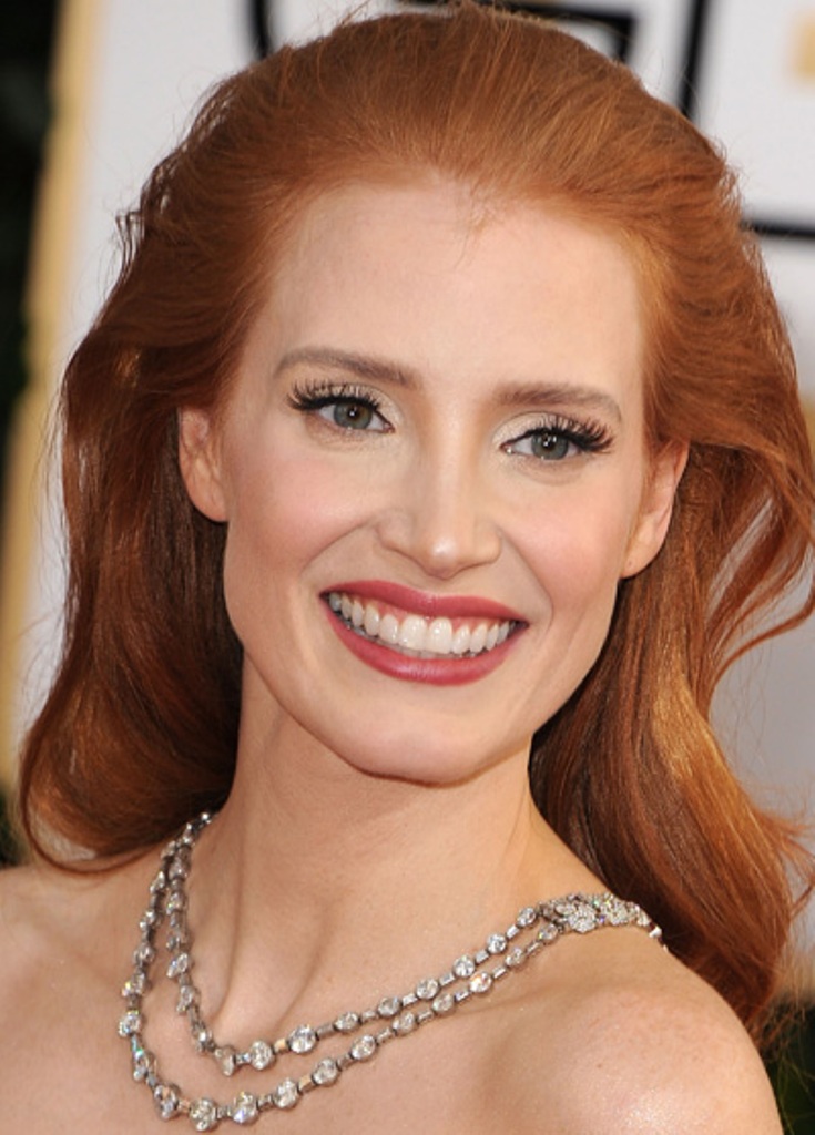 golden-globes-2014-beauty-jessica-chastain 15 Hottest Celebrity Hair Color Trends for Spring & Summer Chosen For 2022