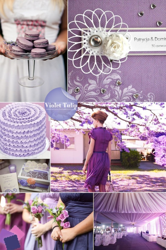 Latest 20 Wedding Trends That All Couples Should Know 6 violet-spring-2014-wedding-color-trend-with-bridesmaid-dresses-ideas