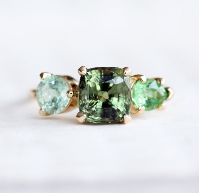 Alexandrite-stone-cluster-ring Alexandrite Jewelry and Its Paranormal Wonders & Properties