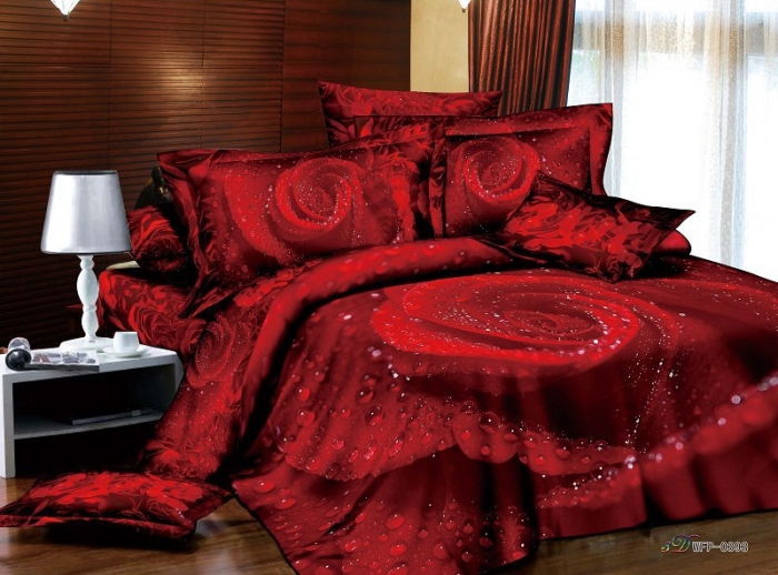 Girls-unique-red-rose-wedding-print-queen-3d-cotton-comforter-set-bedding-set-font-b-bed