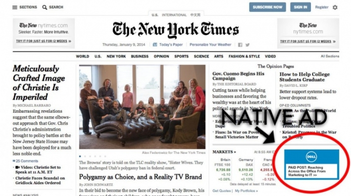Top 10 Trends in the Newspaper Industry 10 Native-advertising-on-New-York-Times-953x531