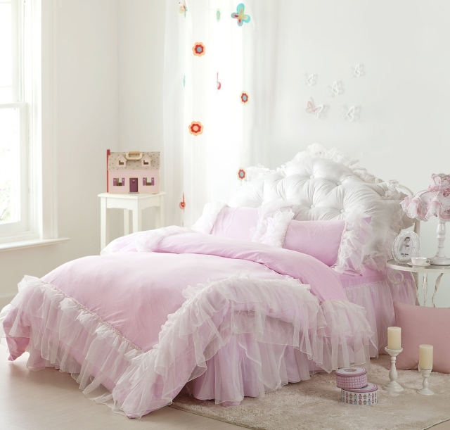 Rustic-princess-bedding-set-free-shipping-100-cotton-lace-bed-skirt-piece-set-wedding-bedding-set