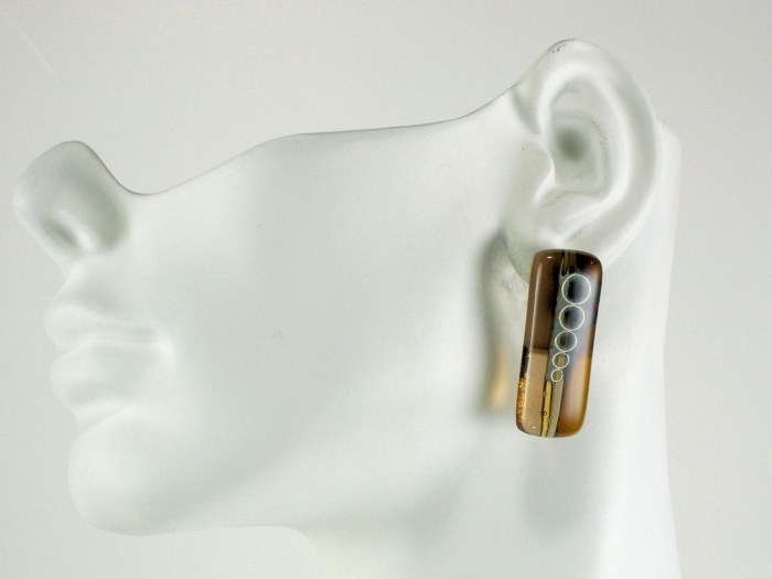 25 Pieces of Elegant & Fashionable Glass Jewelry 13 glassfancy-brown-fused-glass-earrings-148-1