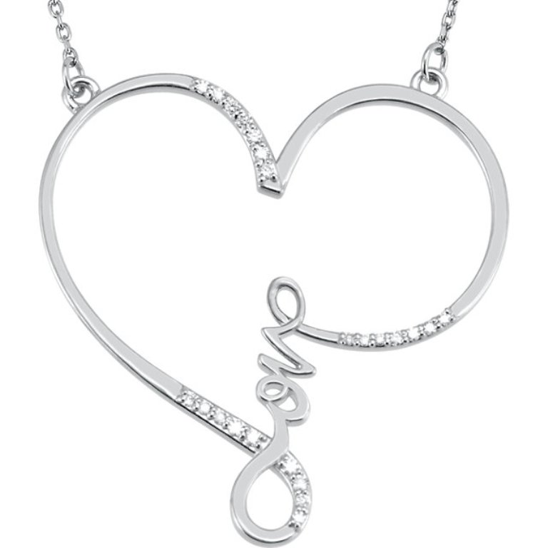 Why Do Women Love Heart Jewelry? 15 heart diamond love letter necklace 1