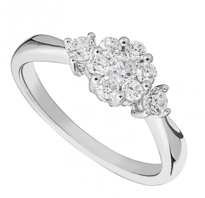 0413015 Cluster Engagement Rings for Those who Are on a Budget