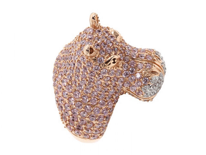 Creative-luxury-rings-from-noir-jewelry-in-hippopotamus-head-style 69 Dress Jewelry Pieces in the Shape of Your Favorite Animal