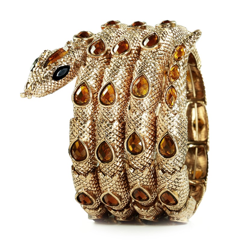 Four_Circles_Coiled_Stretch_Snake_Bracelet_Gold 69 Dress Jewelry Pieces in the Shape of Your Favorite Animal