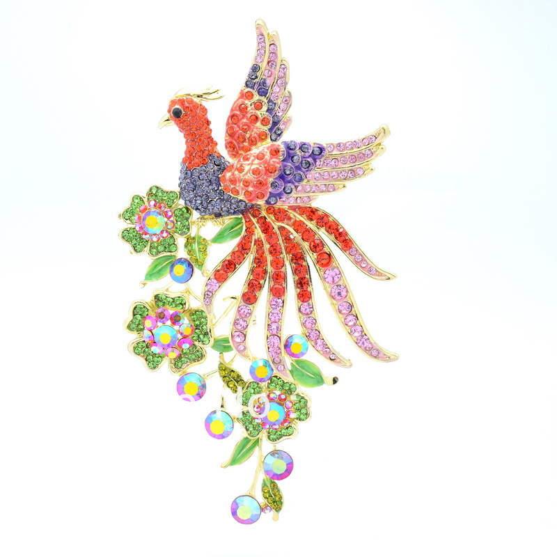 Free-shipping-Seperwar-Vogue-Animal-Bird-Peacock-Brooch-Pin-Rhinestone-Crystal-5-4-OFA-1756 69 Dress Jewelry Pieces in the Shape of Your Favorite Animal