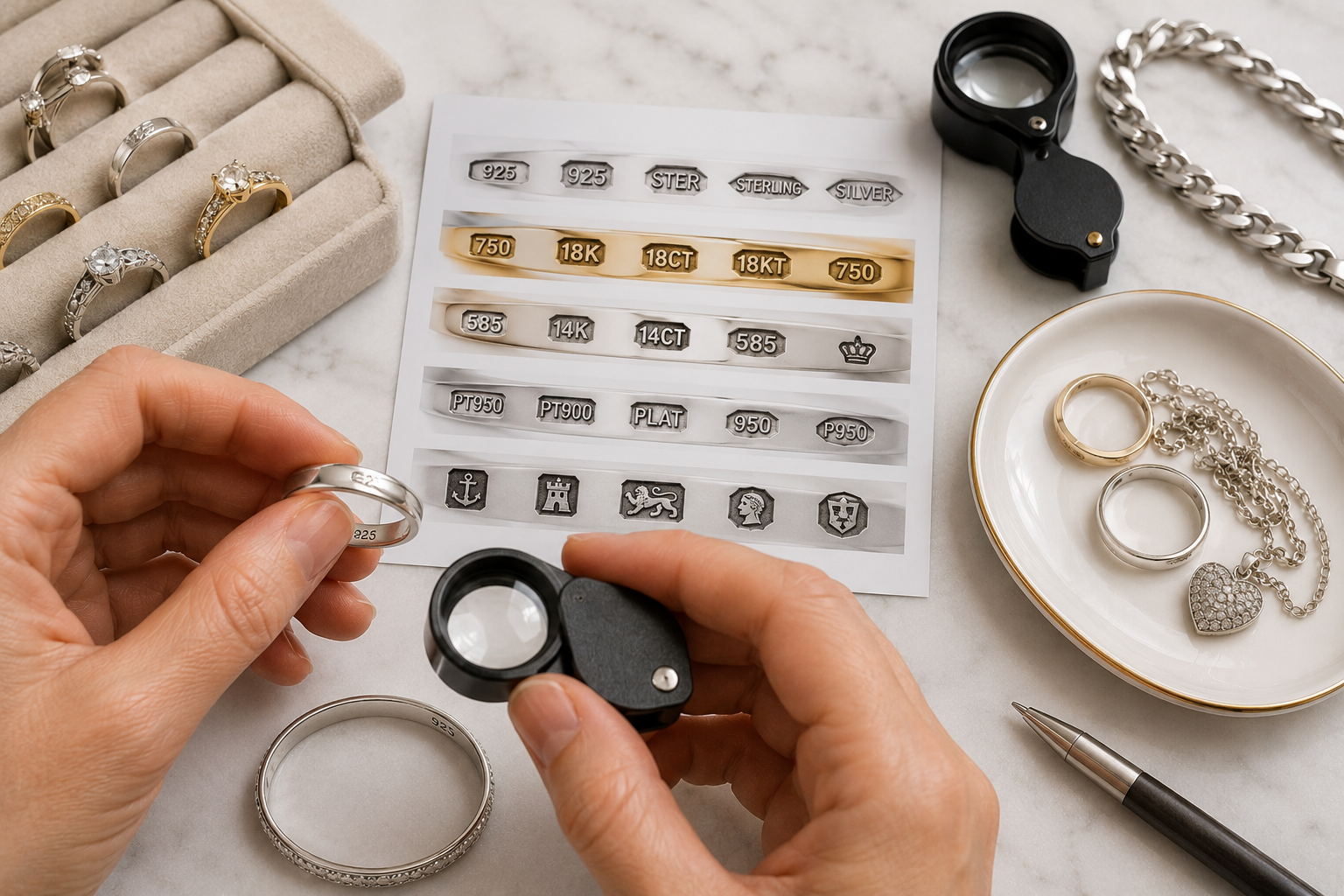 How to Tell Real Jewelry from Fake 7 How to Read Jewelry Hallmarks and Stamps How to Tell Real Jewelry from Fake - 7