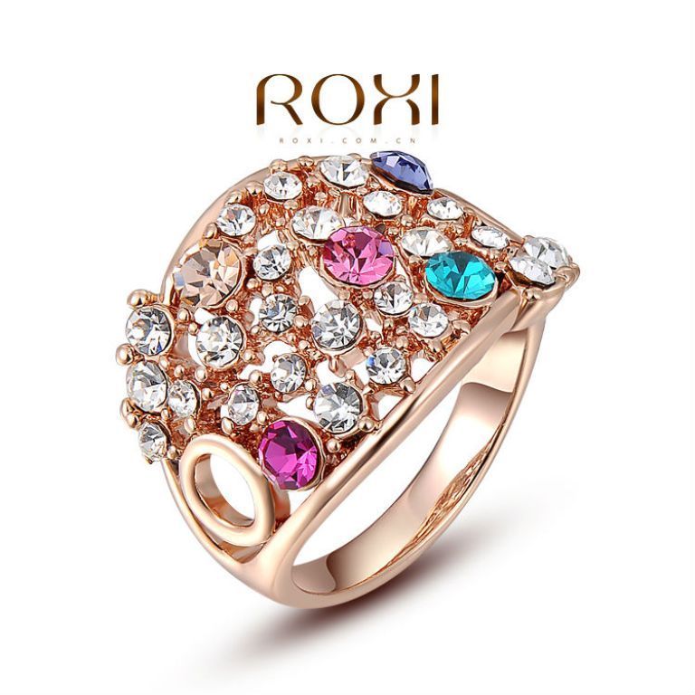 ROXI-Christmas-Gift-Classic-Genuine-Austrian-Crystals-Sample-Sales-Rose-Gold-Plated-Colorful-Bridal-font-b