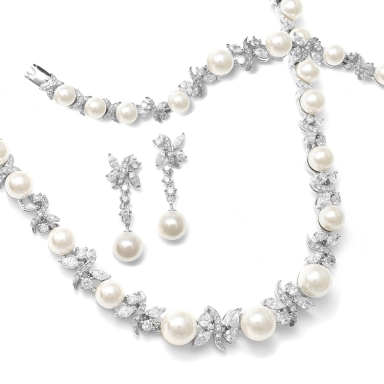 Raquel-Pearl-and-CZ-Bridal-Jewelry-Set How to Choose Bridal Jewelry for Enhancing Your Beauty