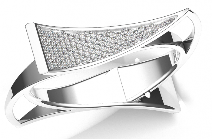 How to Take Care of Your Diamond Jewelry 8 Silver-and-Diamond-Wedge-Bracelet-2