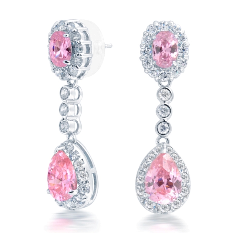 earrings teardrop oval crownset chandelier earrings 5834 12 Diamond Teardrop Earrings Hot Designs For Women - 19