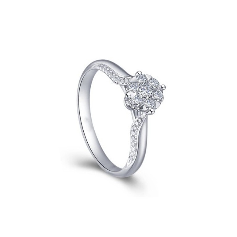 luxurious-cluster-halo-diamond-engagement-ring-for-women. Cluster Engagement Rings for Those who Are on a Budget