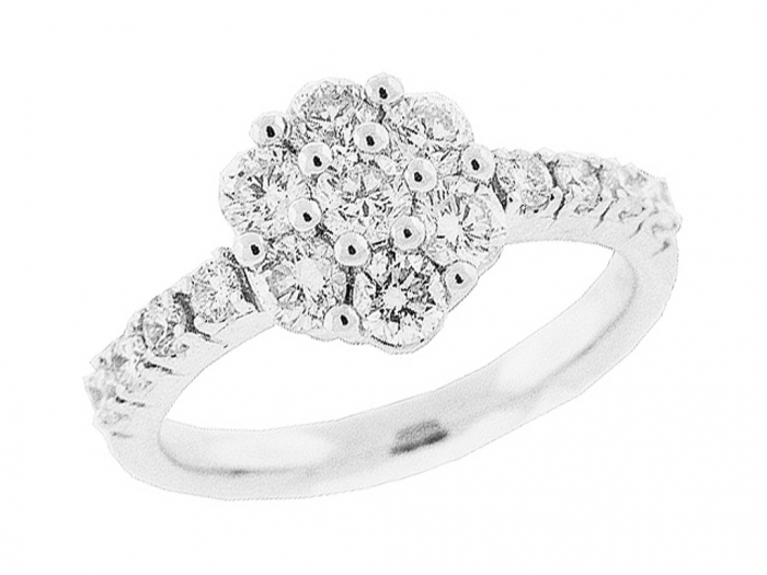mr7992-1 Cluster Engagement Rings for Those who Are on a Budget