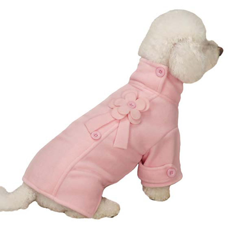 zack-zoey-fleece-flower-dog-jacket-pink-1 Top 35 Winter Clothes for Dogs