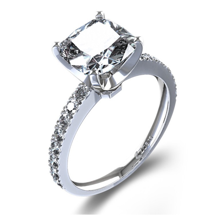 Cushion Cut Engagement Rings for Beautifying Her Finger 24 1220971_cushion_cut_diamond_engagement_ring_angle