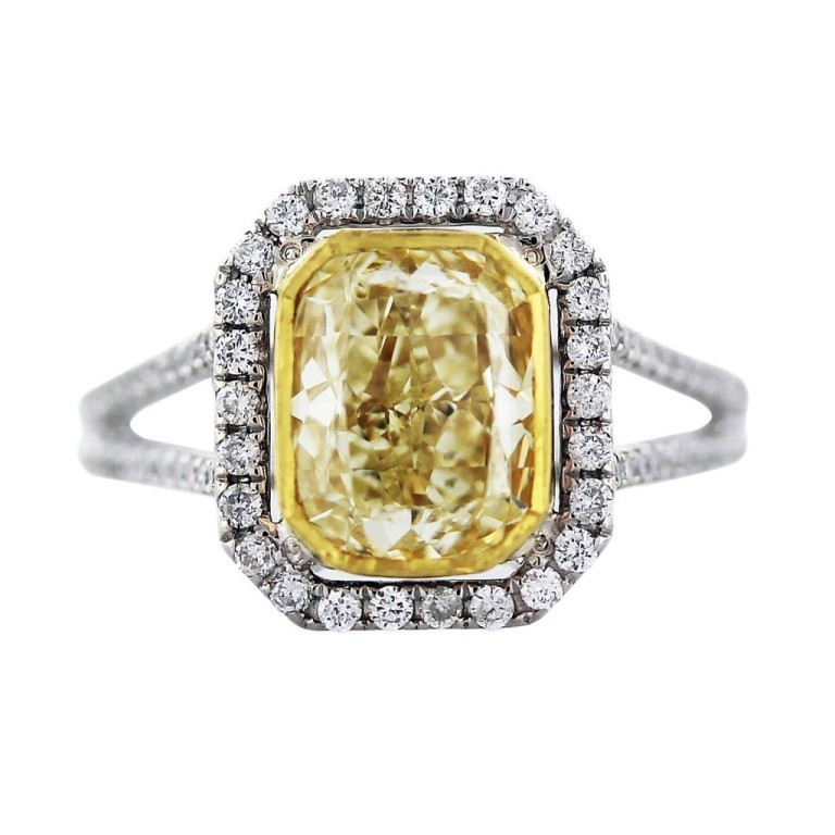 Cushion Cut Engagement Rings for Beautifying Her Finger 14 2.62ct-cushion-cut-yellow-diamond-ring-1-1024x1024