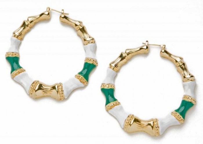 CC-Skye-Enamel-Bamboo-Hoops-in-Green 20+ Hottest Christmas Jewelry Trends 2020