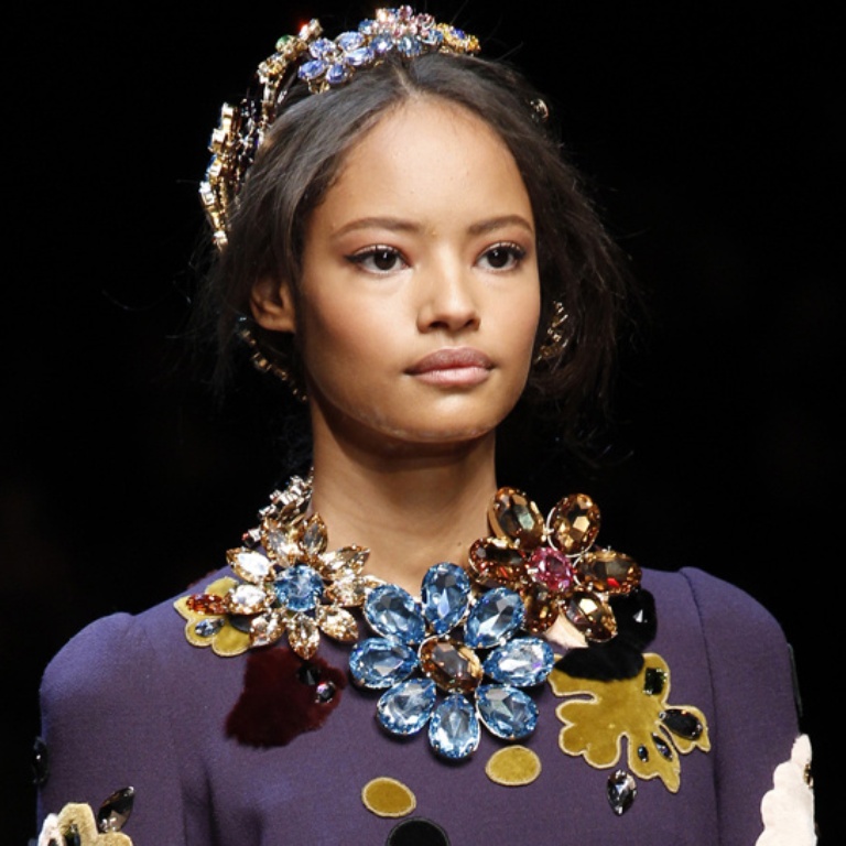 Dolce-Gabbana-Crystal-flowers-Necklace 20+ Hottest Christmas Jewelry Trends 2020