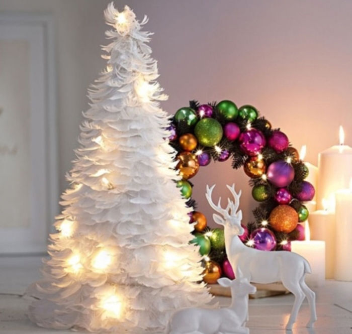 Fanciful-White-Feathers-Christmas-Tree-3 24 Latest & Hottest Christmas Trends for 2022