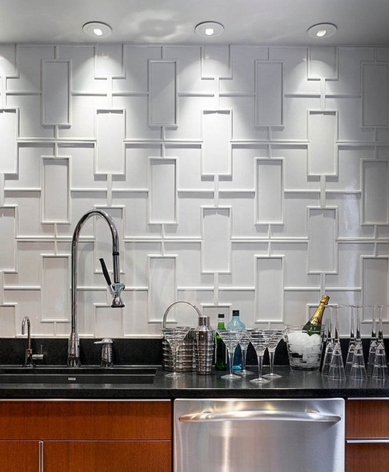 Geometric-backsplash-of-modern-kitchen