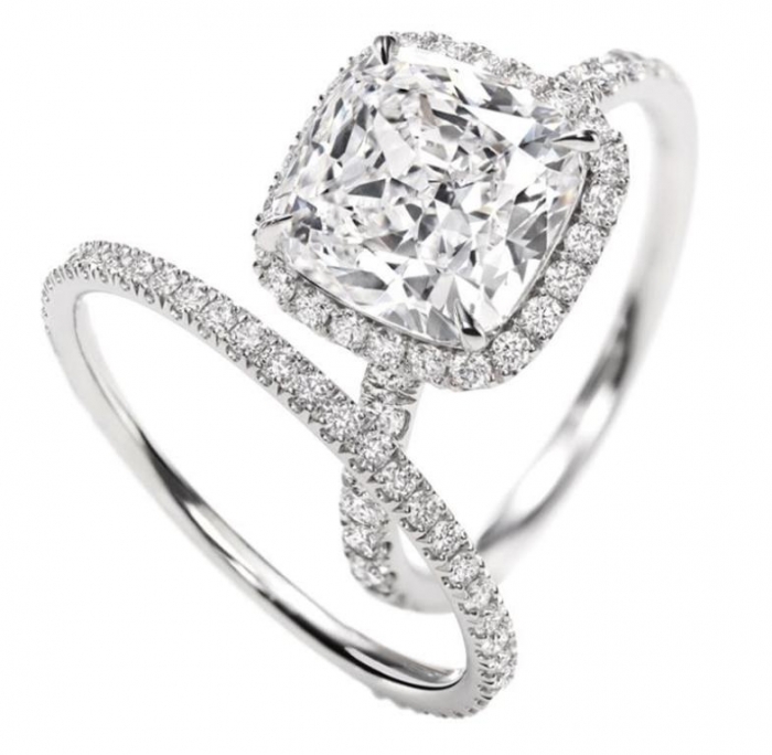 Cushion Cut Engagement Rings for Beautifying Her Finger 26 Micropavé Ring, Cushion-cut