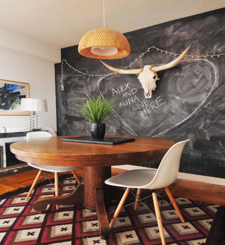 Remarkable-Dining-Room-Design-by-Nicole-Crowder-Photography-including-Vase-of-Flower-on-Rounded-Shaped-Wood-Table-and-White-Chairs