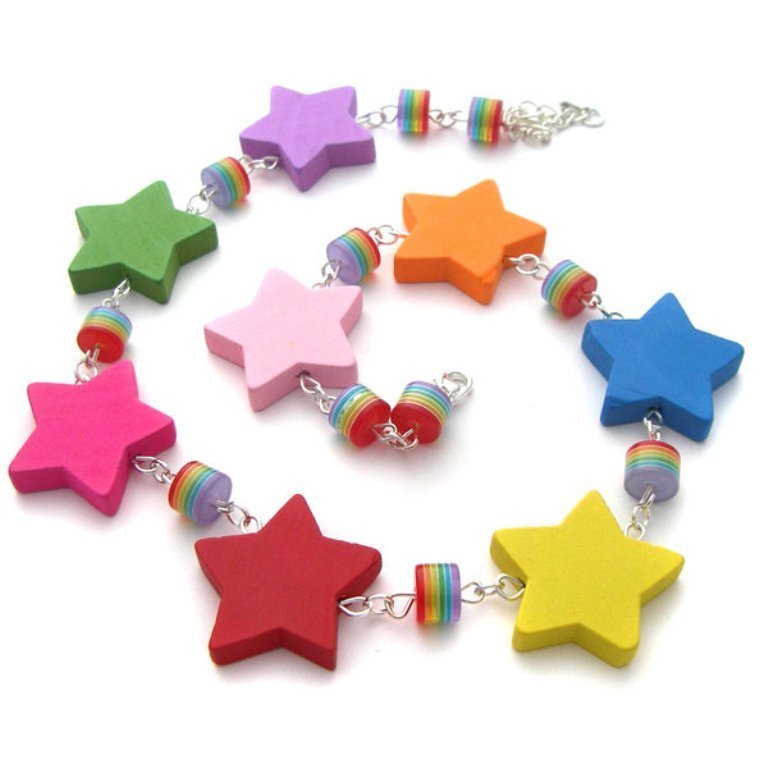 25 Mysterious Rainbow Jewelry Designs 3 Wooden_Rainbow_Star_Necklace_by_fairy_cakes