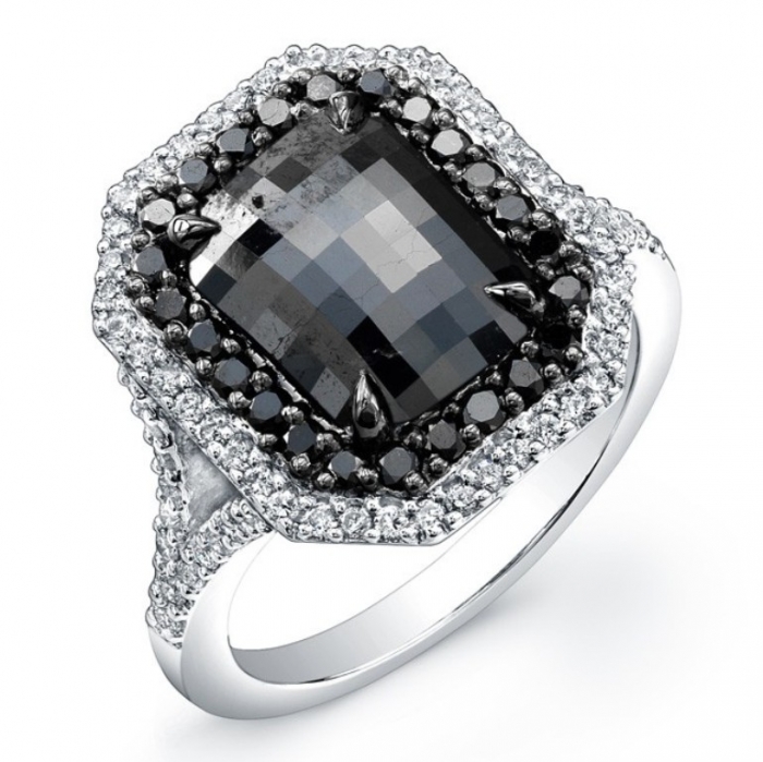 cushion-cut-black-diamond-engagement-ring-rb6esdie Cushion Cut Engagement Rings for Beautifying Her Finger