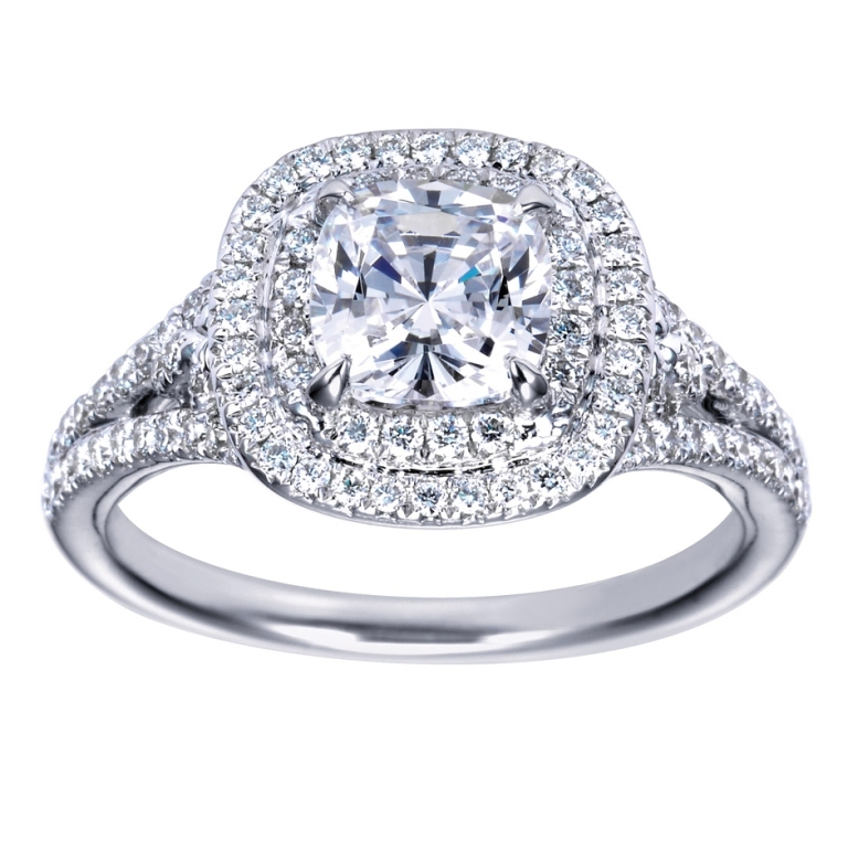 cushion-cut-halo-diamond-engagement-ring-2 Cushion Cut Engagement Rings for Beautifying Her Finger