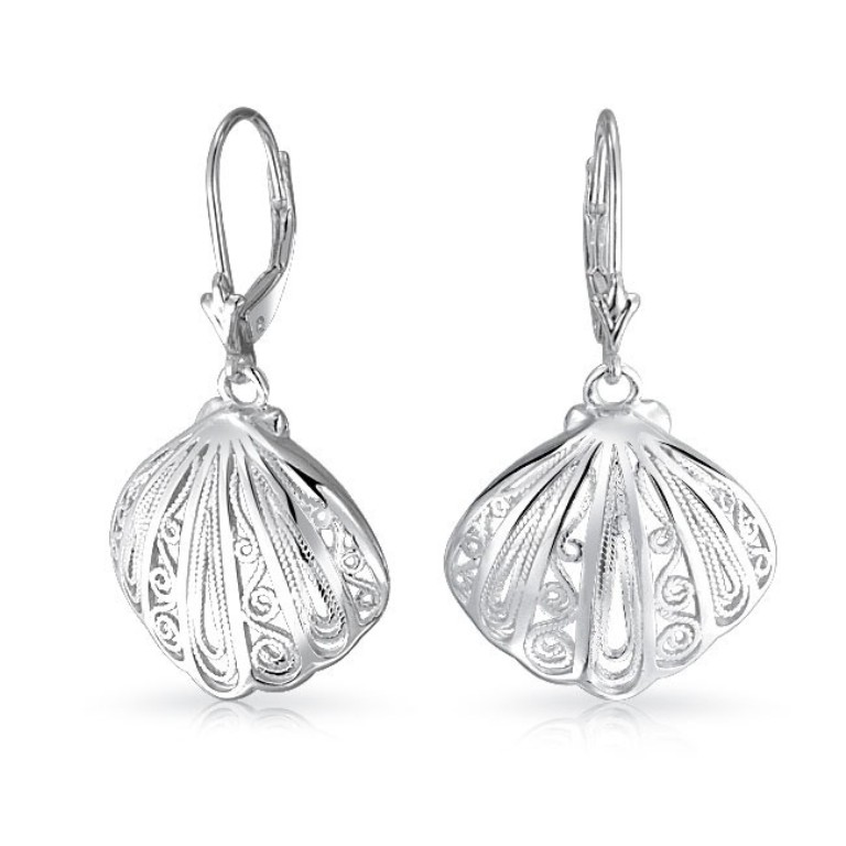 Seashell Jewelry as a Natural Gift 23 filigree-seashell-dangle-earrings-leverback_pfs-12-2607
