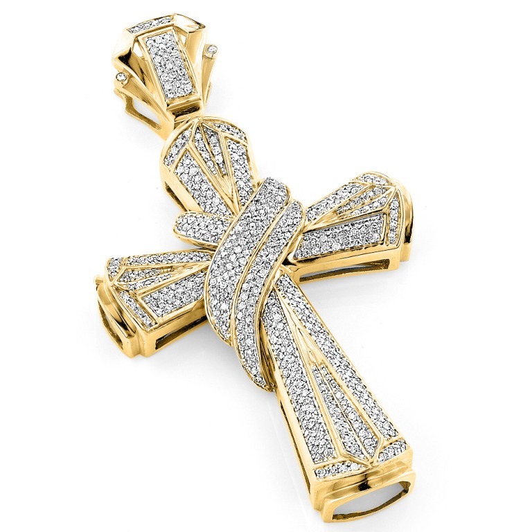 hip-hop-jewelry-large-10k-gold-mens-diamond-cross-necklace-pendant-133ct_1