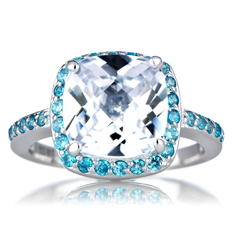 marina-s-cz-cushion-cut-engagement-ring-blue-60 Cushion Cut Engagement Rings for Beautifying Her Finger