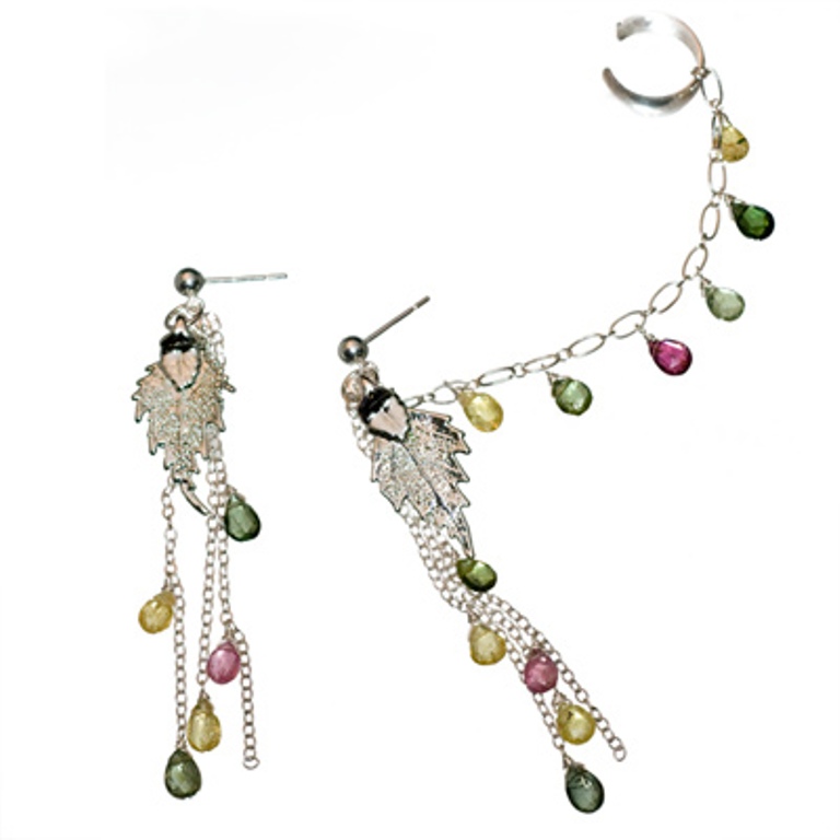 Slave Earrings For Catchier Ears & Fashionable Styles ... 18 slave_leaf_tourm.400
