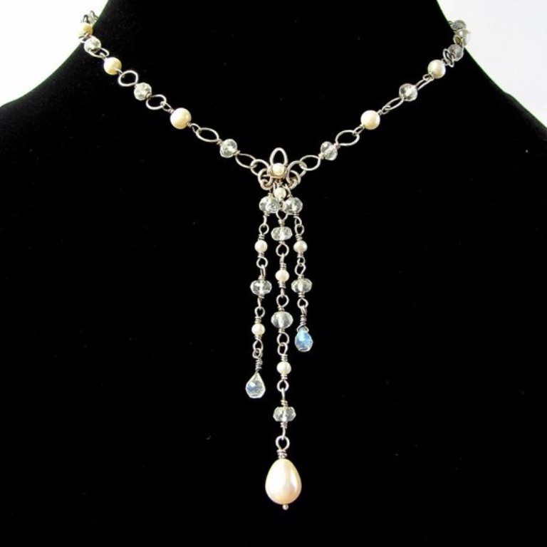 sterling-silver-y-necklace-pearls-white-topaz-rain-UDU2Ny05NzM5OC4zMDY0MzU Moonstone Jewelry Offers You Fashionable Look & Healing properties