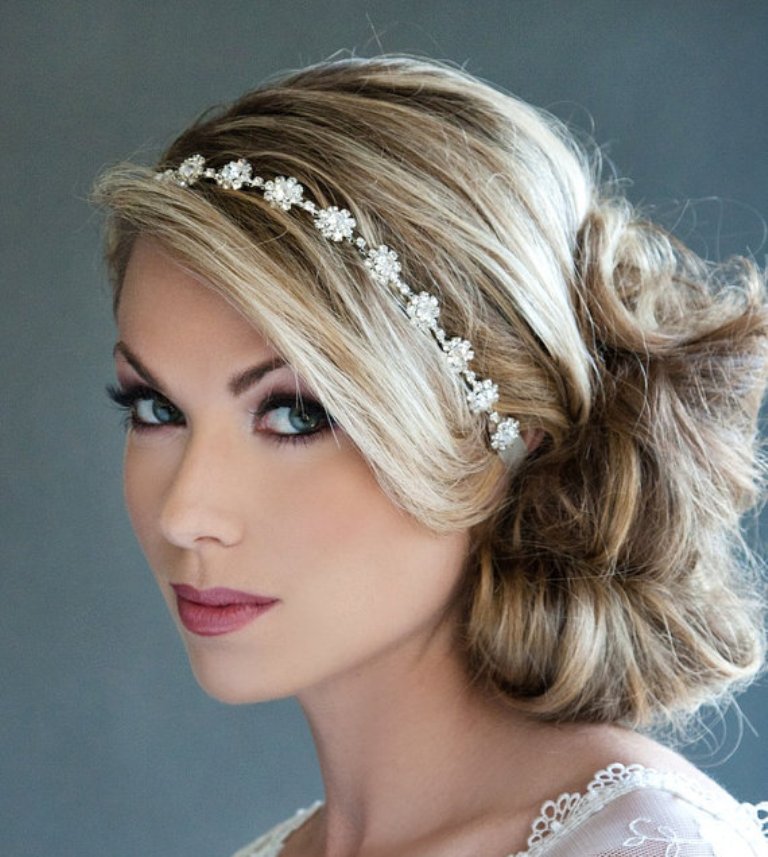 wedding-hair-with-headband-and-veil-2014 “Wedding Headbands” The Best Choice for Brides, Why?!