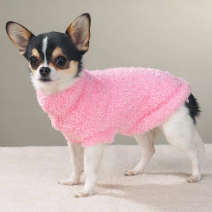 FUZZY-PINK-SWEATER Top 25 Breathtaking Dog Sweaters for Your Dog