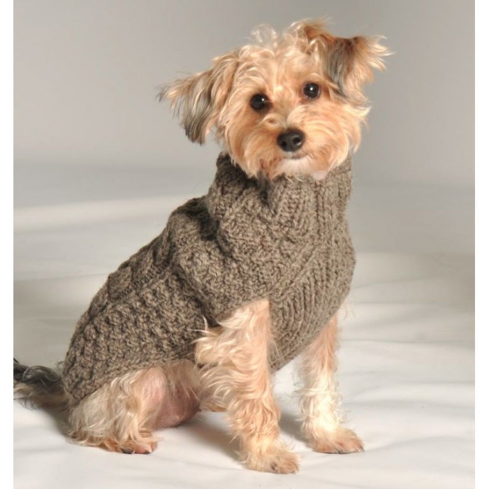cable-knit-dog-sweater-grey-1 Top 25 Breathtaking Dog Sweaters for Your Dog
