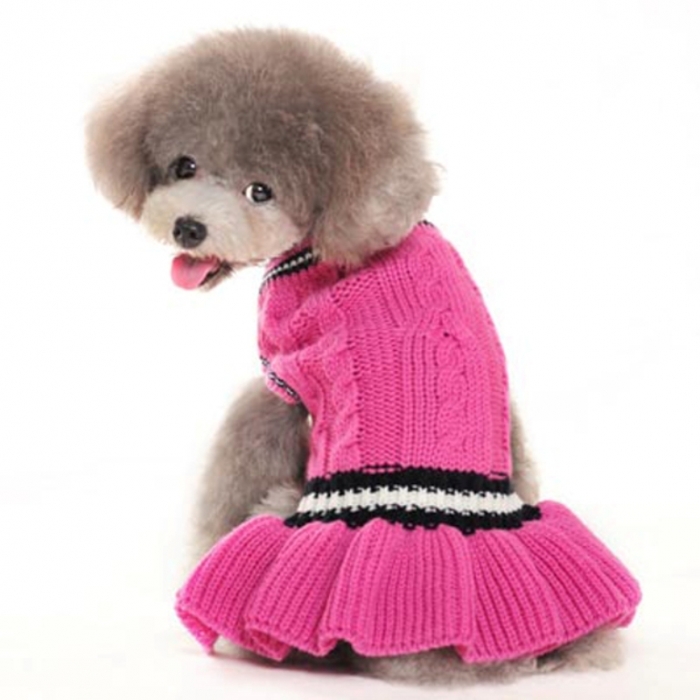 school-girl-dog-sweater-dress-dogo-1 Top 25 Breathtaking Dog Sweaters for Your Dog
